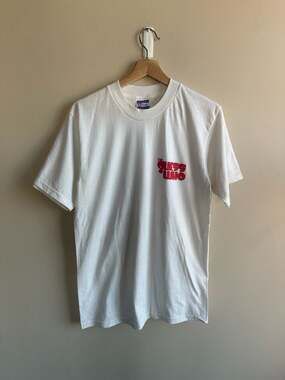 Vintage The Guess Who Band T-Shirt with Tracklist and Signatures Adult M